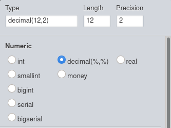Use the DECIMAL Data Type for Money Values | Vertabelo Database Modeler