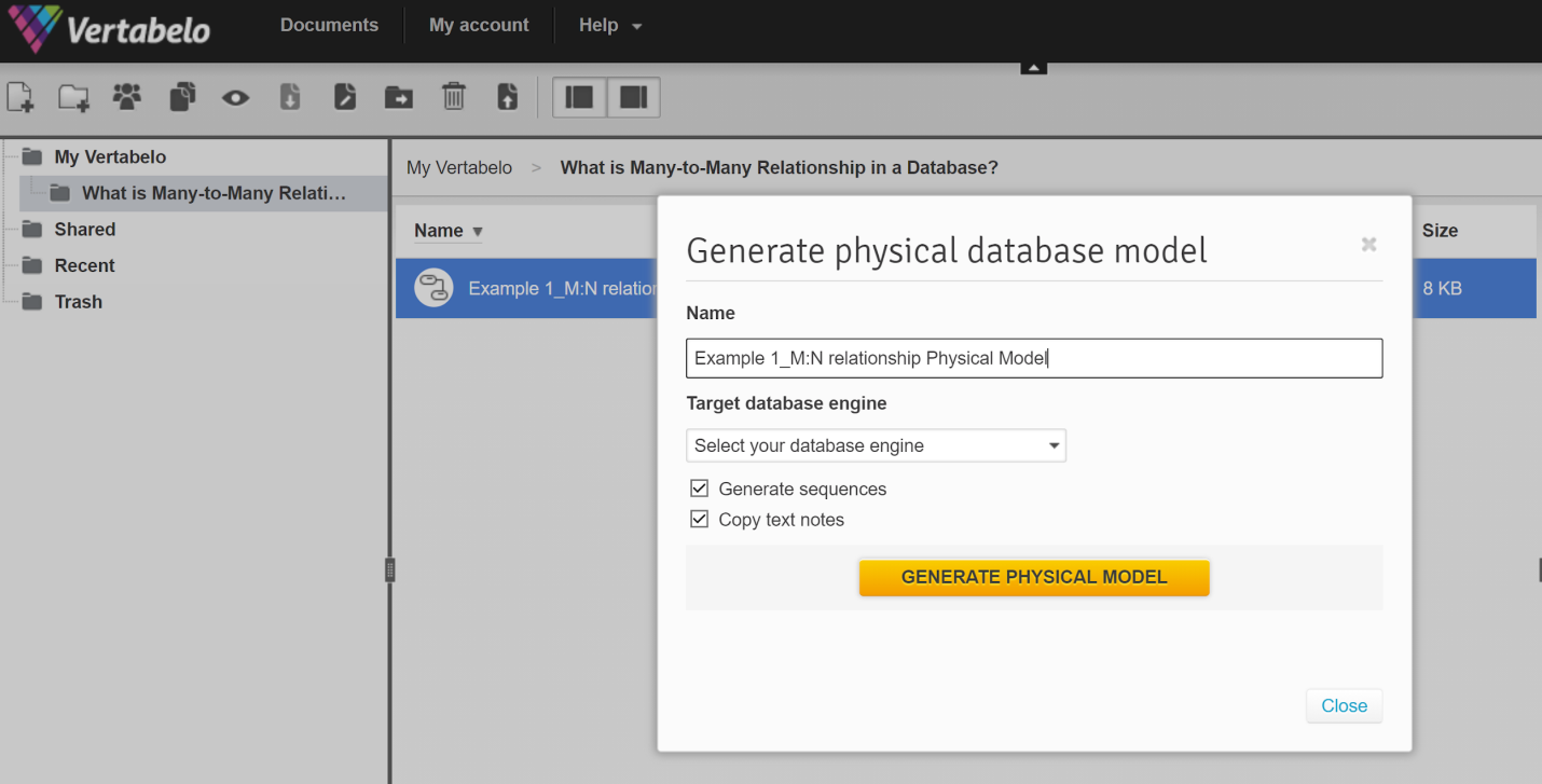 Generate physical model