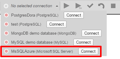 running query against a database connection