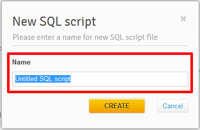 New SQL script window 