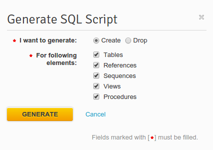 Generate SQL Script